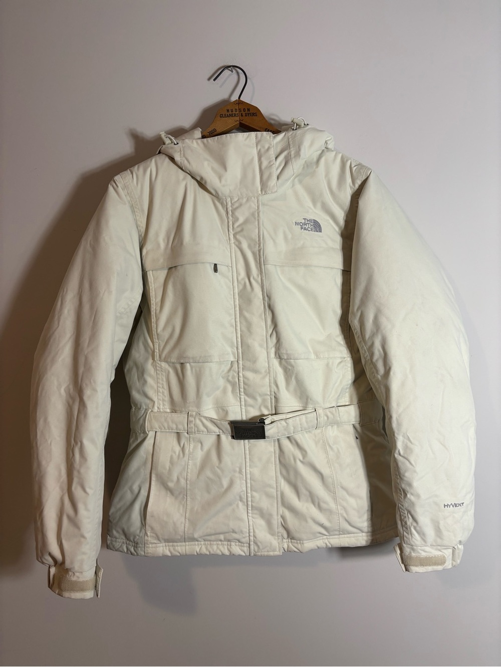 North Face Greenland Hyvent Jacket Goose Down 550 Cream Medium